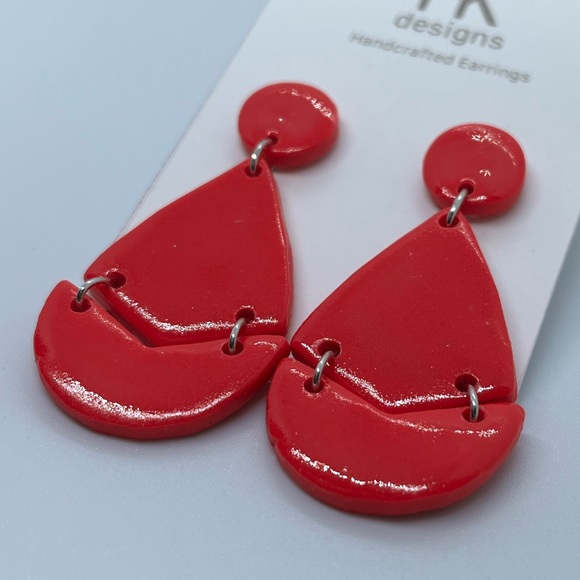 NWT Pink Handmade Earrings - Picture 3 of 13